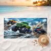 Monster Truck (5) Soft and comfortable beach towel perfect for vacations and poolside use an ideal gift for summer holidays