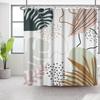 1 Pezzo Tenda da Doccia Botanica Astratta Piante Tropicali ad Acquerello Boemia Decorazione Tenda da Bagno Impermeabile Con Ganci