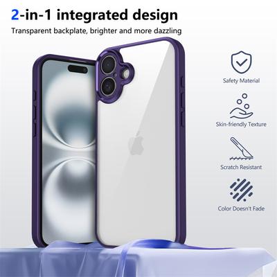 Camera LED Protect Clear Acrylic Back Case for iPhone Samsung Galaxy Xiaomi Redmi for iPhone 16 Pro Max 15 14 Plus 13 12 11 X XR Cover Silicone Frame