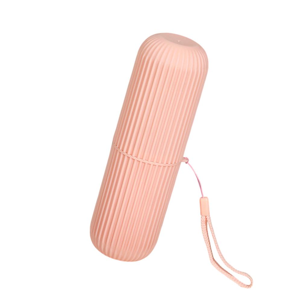 Leak-Resistant Portable Toothbrush Container with Integrated Mouthwash Cup and Secure Toothpaste Storage for Daily Commutes