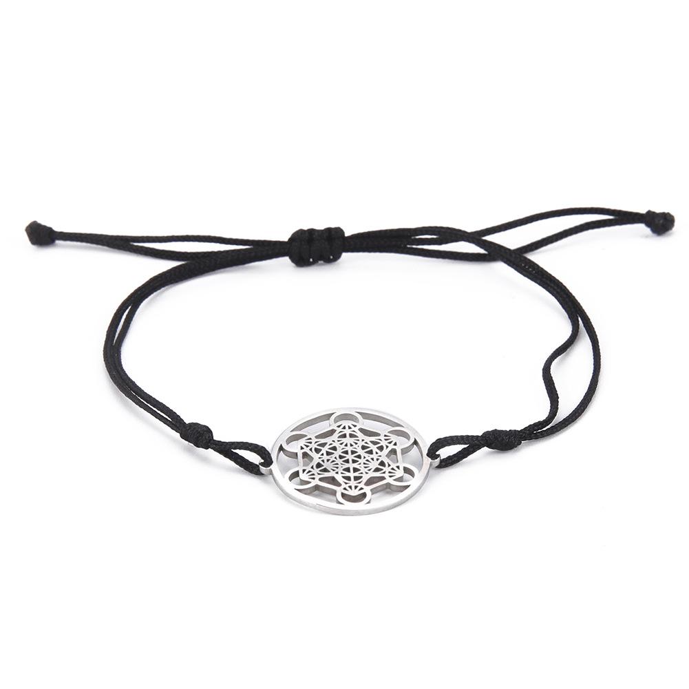 

Angel Seal Archangel Hollow Pendant Bracelet Unisex Jewelry with Two Interchangeable Chains