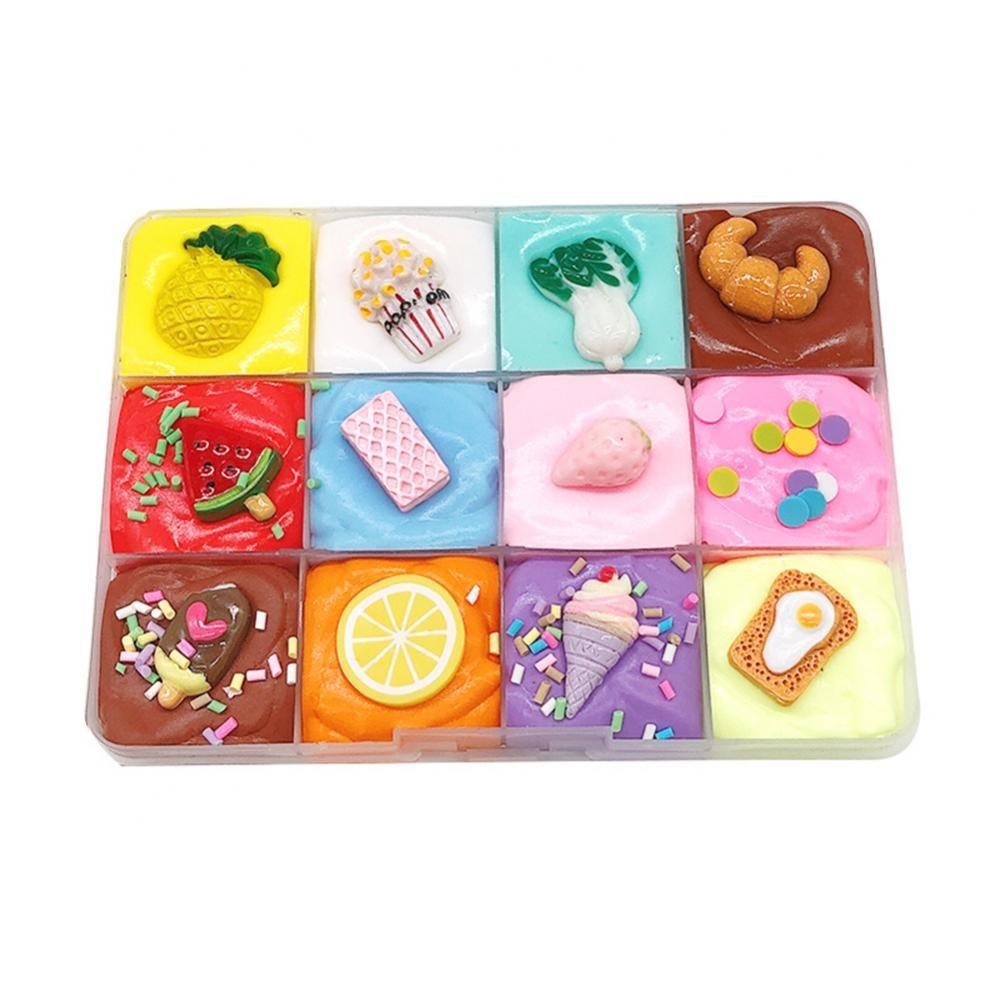 Gjørme Stressball Myk Plastelina Leke Playdough Slimes Leker DIY Kreativ Leire DIY Fruktskål