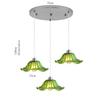 Green Glass Pendant Lamp Retro Drifting Window Bedhead Clothing Store Bar Creative LED Chandelier Home Decor Light Hanging Room