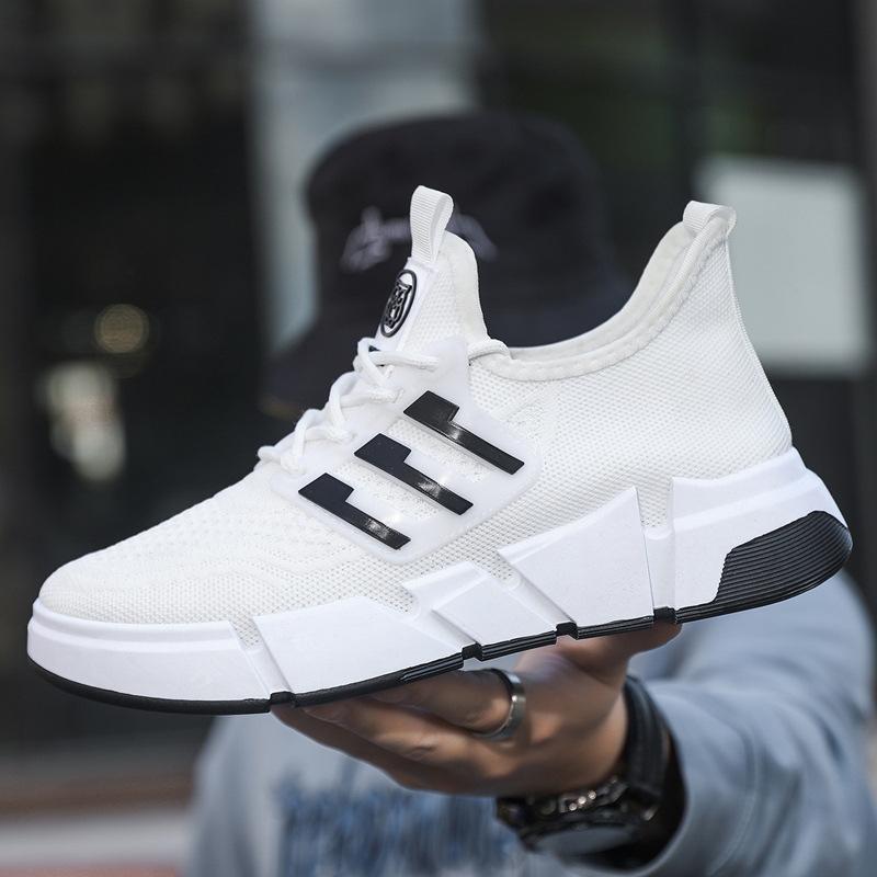 

Обувь с сеткой, новинка 2023 года, весенняя новая мужская обувь, дышащая повседневная обувь с тканой сеткой, модные трендовые кроссовки 39 белый