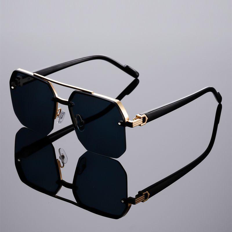 Occhiali da Sole da Uomo 2025 Quadrati in Metallo Semi-Cerchiati - Tendenza Moda Classica con Protezione UV.