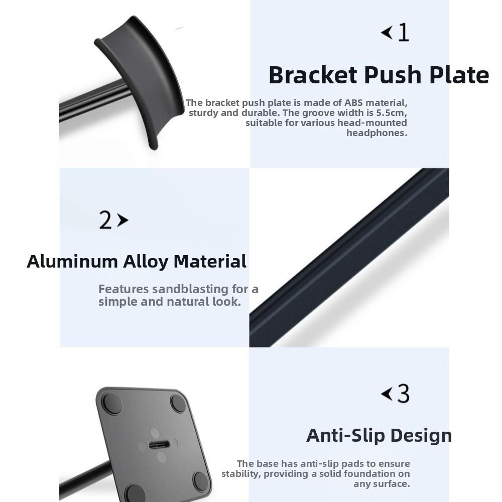 Space-Saving Headphone Stand Sturdy Earphones Hanger Organizer Headphone Rack Gaming Room