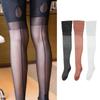 Hollow Back Seam Thigh High Stockings Sexy Sheer Long Pantyhose Solid Elastic Over Knee Socks For Women Mesh Leggings Hosiery