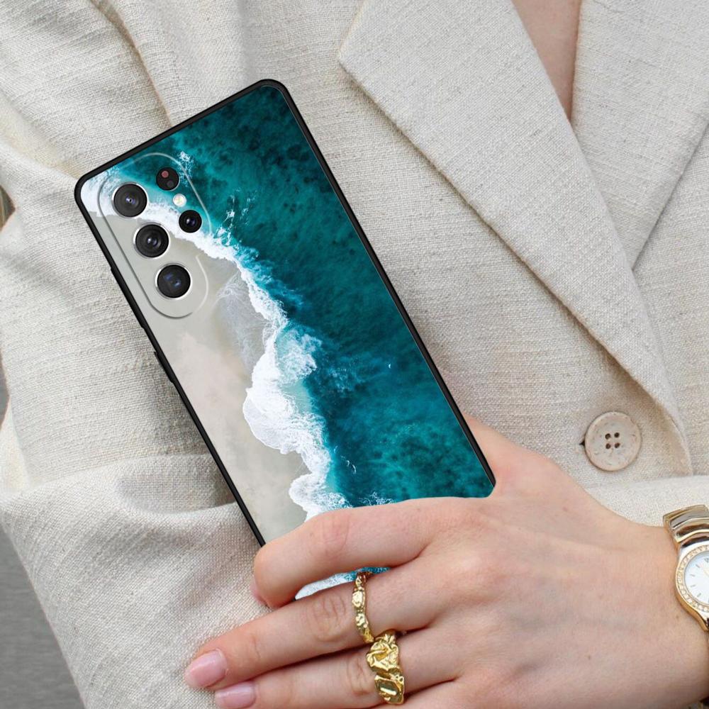Blue Ocean Sea Waves Cell Phone Case for Samsung Galaxy S26 Ultra S25 S24 S23 S22 S21 S20 Note10 Cover