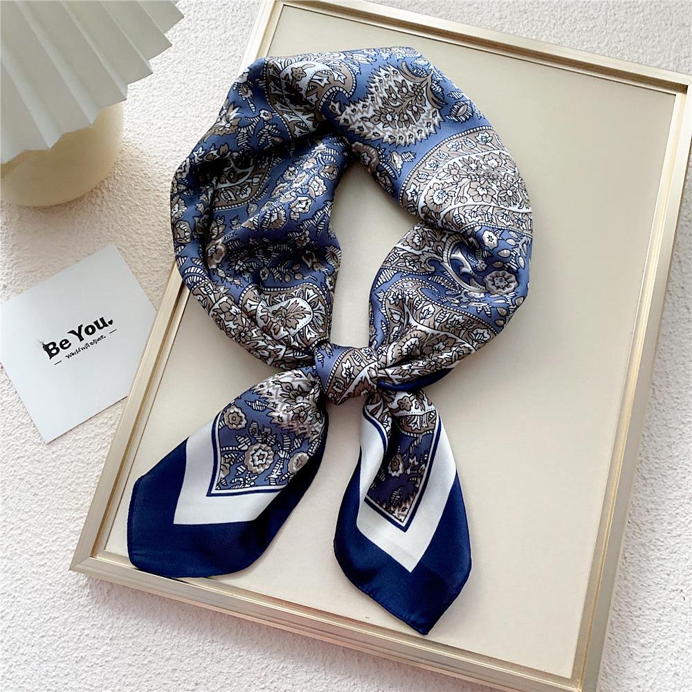 70 Silk Square Scarves for Women - Fashionable Lightweight Neck Protection for Spring, Summer, Autumn. Perfect for Matching Shirts & Ideal for Moms.