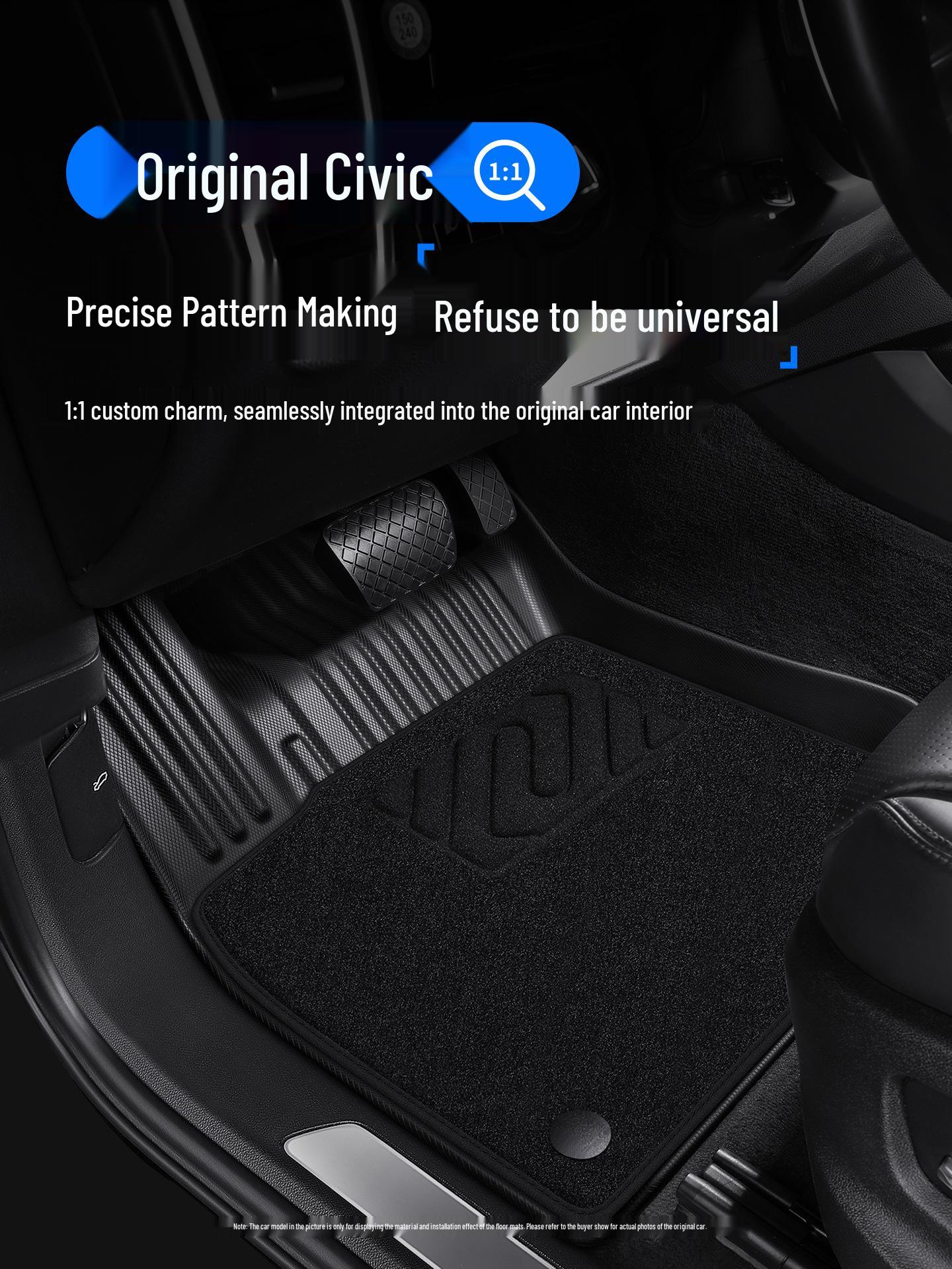 High-End Starry Sky TPE Floor Mats for 9th, 10th, and 11th Gen Honda Civic (2012–2025) Honda Civic / 2016-2021 10th Gen