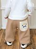 Warme Fleece-gefütterte Jogginghosen für Kinder - Herbst-/Winter-/Frühlingsstil, Dicke Outdoor-Schweißhosen für kleine und mittlere Kinder