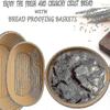 Bread Proofing Basket Set Of 2 With Kit-round And Ovel Bread Baking Bowl -bread Lame- Dough Scraper