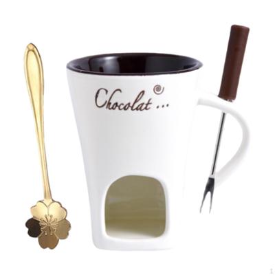 Conjunto de fondue de chocolate, utensílios de cozinha, doces, lanches, assados, derretimento de sorvete