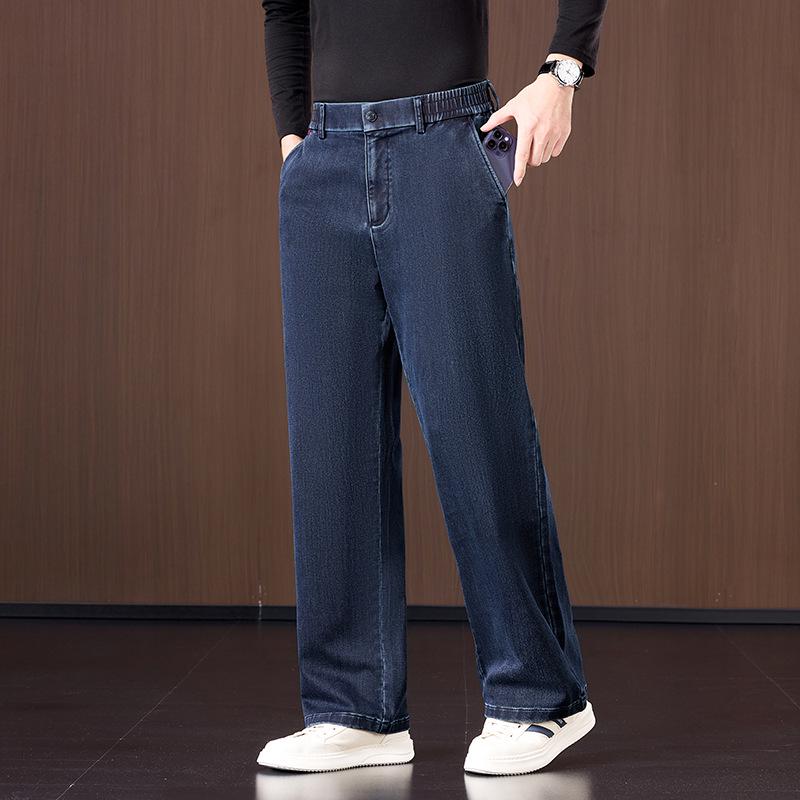 

Men s Wool Blend Jeans: Versatile Straight-Leg Trousers for Autumn/Winter XL