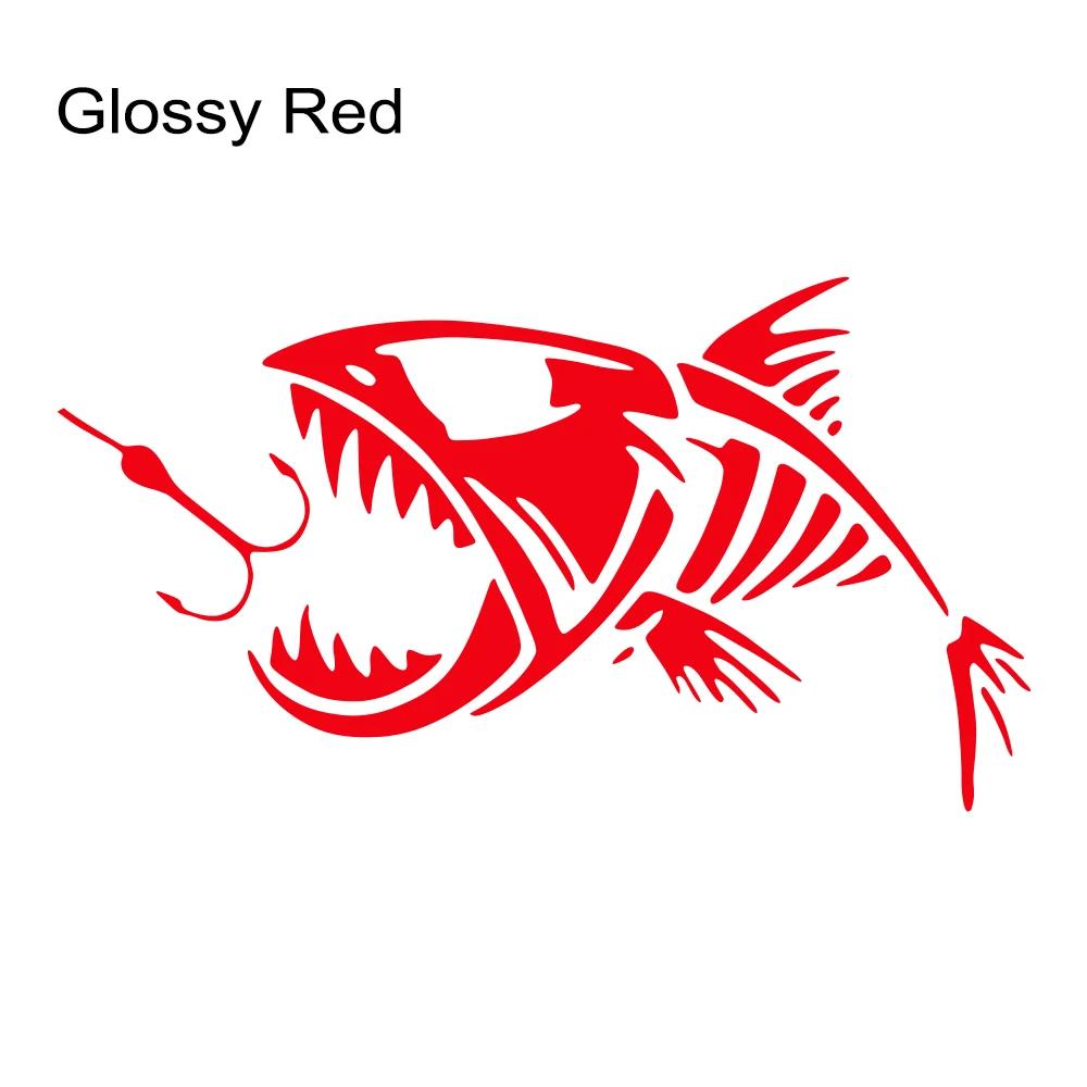 

Fishing Car Sticker Fish Skull Halloween Funny Vinyl Stickers Auto Exterior Decoration PVC Waterproof Decal Car Accessories 28.3x30cm
