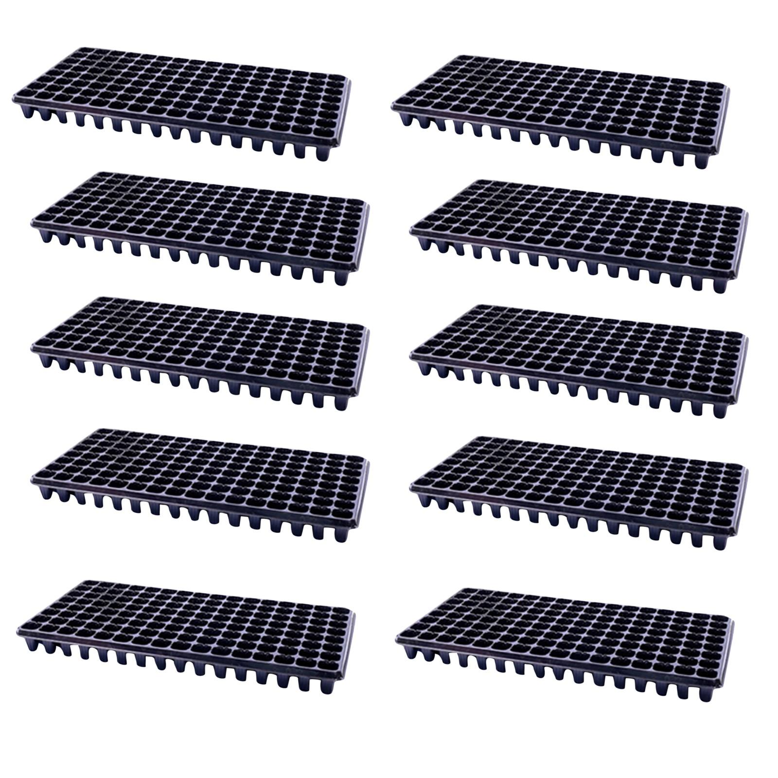 

128 Cells Seedling Trays- Plastic Gardening Germination Trays чёрный