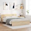 Vidaxl Bed Frame with Headboard, Sonoma Oak, 140X200 Cm