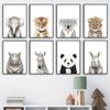 Elephant Leopard Hippo Panda Rhino Safari Nursery Wall Art Prints Canvas Painting Nordic Poster Decor Pictures Baby Kids Room