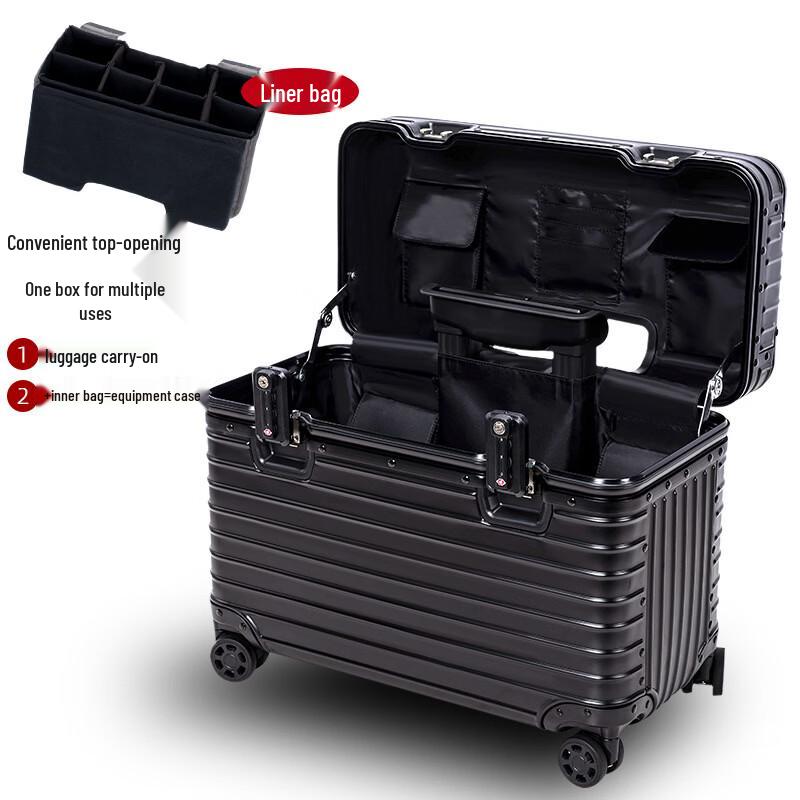 Photography Top-Opening Aluminum Frame Carry-On Suitcase