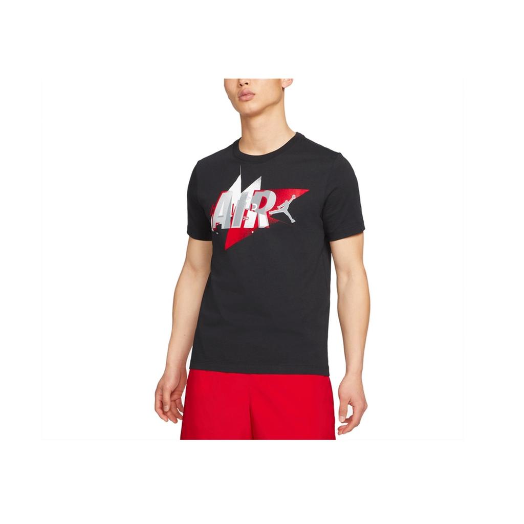 Air Jordan Casual Basketball Breathable Training Short Sleeve T-Shirt Men Tops Black CZ8395-010