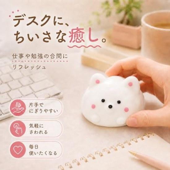 Squeeze dog squishy soft handmade stress relief healing goods interior items white