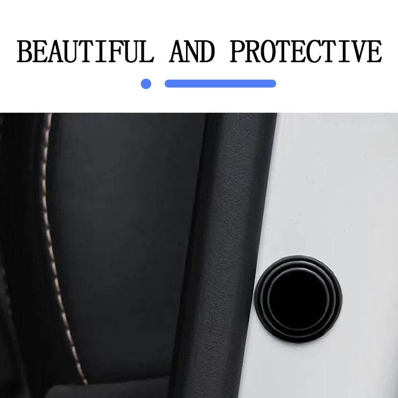 5 Pcs Set Door Shock Absorber Gasket Door Closing Silicone Pad Protection Mute Buffer Paste Gasket Auto Parts Anti-collision