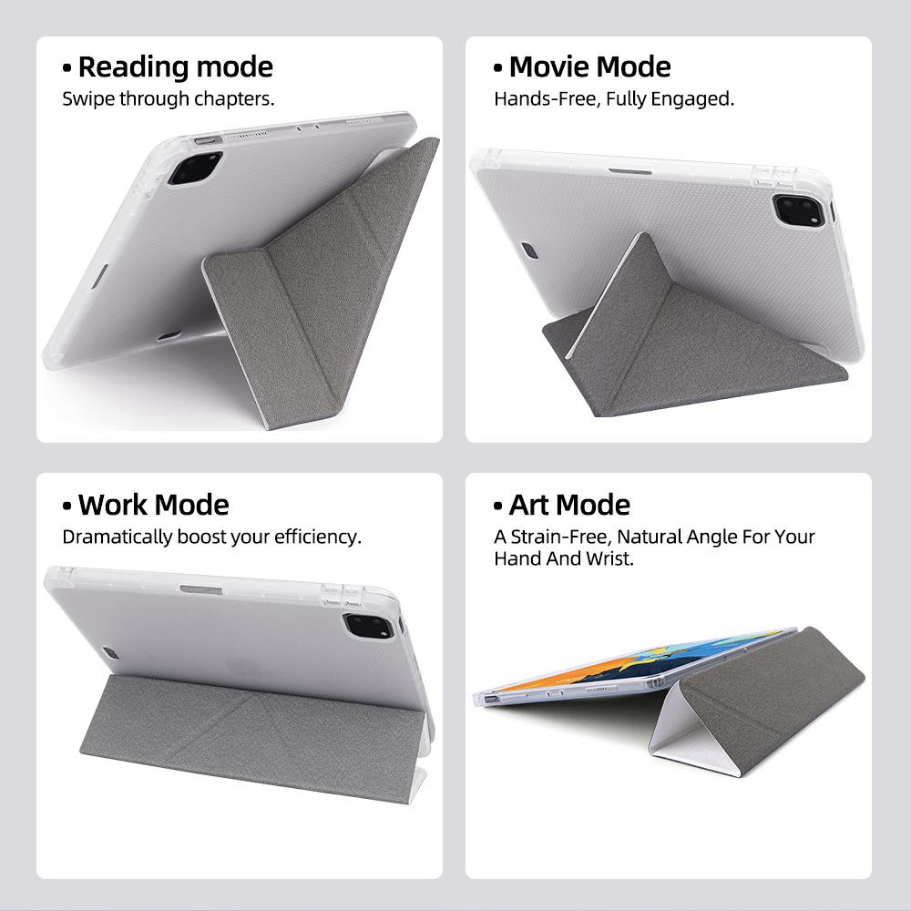 3+Y Fold iPad Pro Case 2022/21/20/18, Built-in Pen Slot, Drop-proof Cover