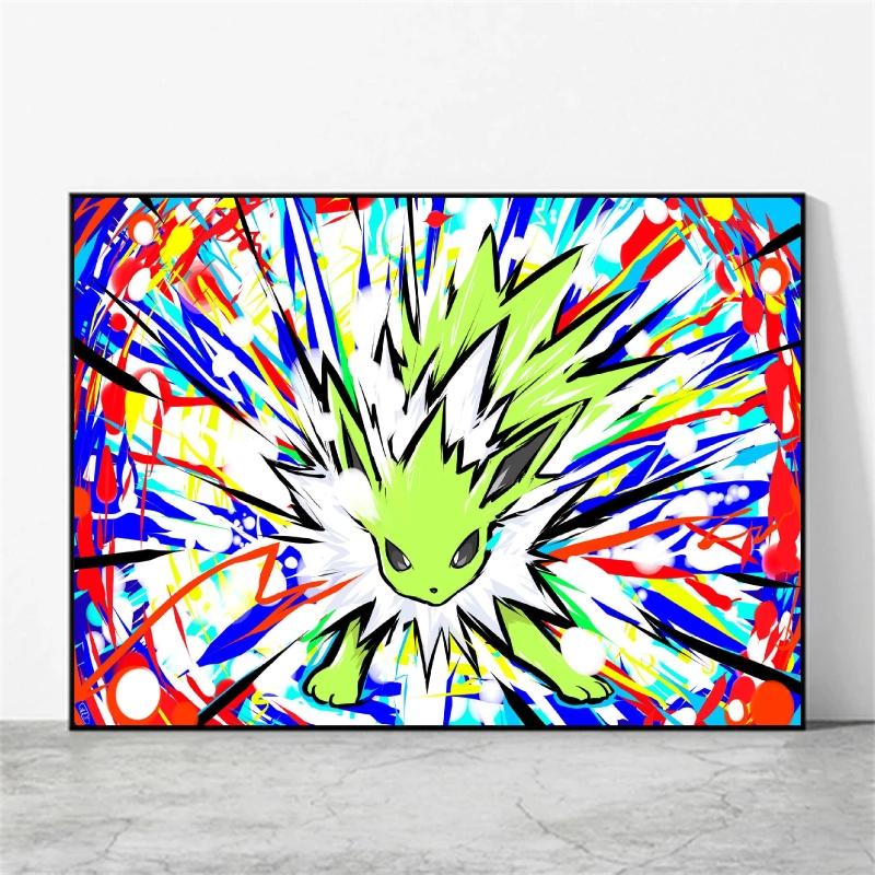 Canvas Wall Art Pokemon Genga Aesthetic Poster Cuadros Best Gifts Kid Action Figures Modern Home Modular Painting Waterproof