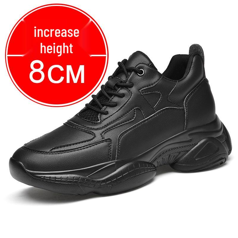 European Trendy Men s White Height-Increasing Shoes, 10CM Invisible Lift, Casual Sports Style 44