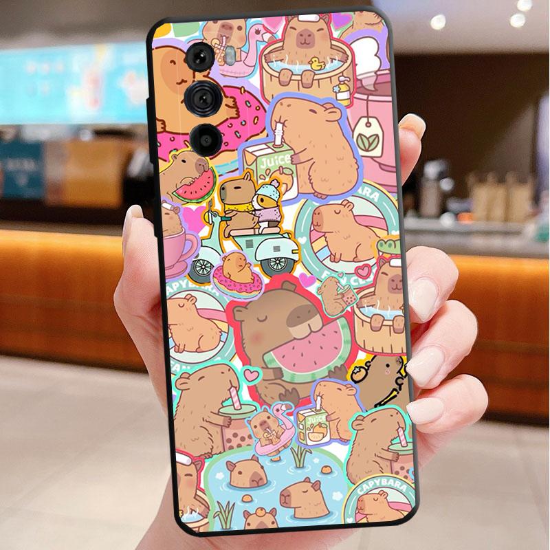 Love Capybara  Phone Case For Motorola Edge 60 50 40 Pro 60 50 40 30 Ultra Neo Fusion Moto G Play G Stylus G Carcasas