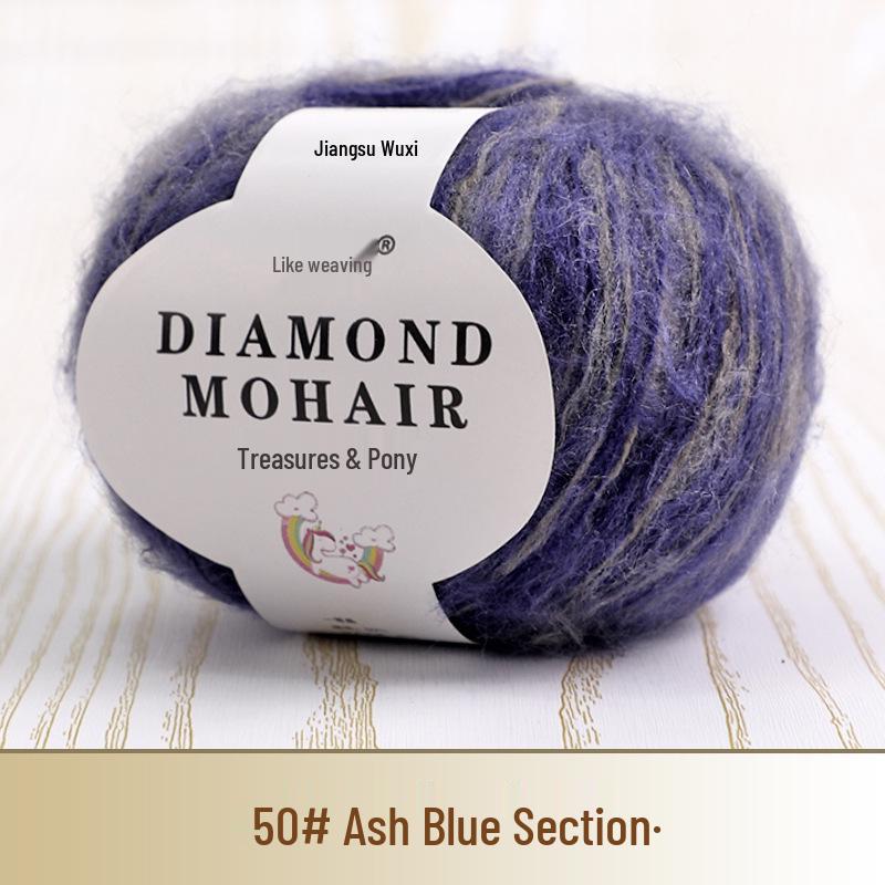 Young Mohair Sweater & Baby Scarf Shawl with Matching Fine Wool Hand-Woven Crochet Bag DIY Kit