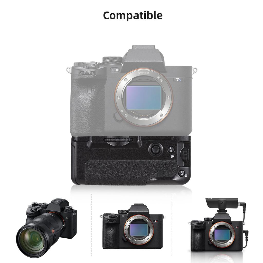 VG C4EM Vertical Battery Grip Holder with Dual Battery Slots Compatible with Sony A9 A7R4 A7M4 A7RM4 A1 A7S