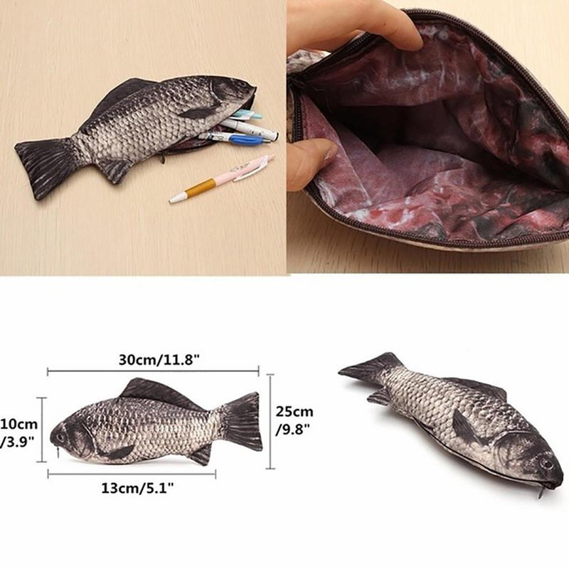 1PC Creative Fish Pencil Box Large Capacity Upgrades Pen Case School Gift Fun Fountain Pen Bag School Supplies Pencilcase
