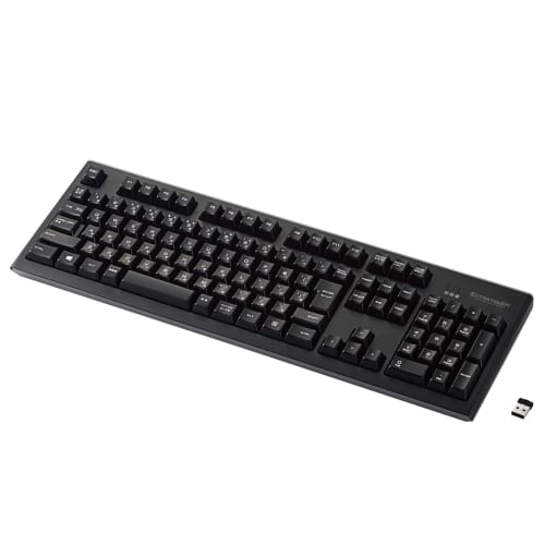 ELECOM Keyboard Wireless (Receiver Included) Premium Membrane Full Keyboard 10 Million Times Durable Black TK-FDM088TBK