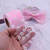 25Yards 6cm Small Daisy Tulle Confetti Glitter Tulle Baking Cake Topper Tutu Bow Soft Squine Tulle DIY Wedding Birthday Supply