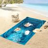 Cute Cartoon Bears Swimming Design Beach towel quick-drying for travel outdoor sports jogging beach and swimming