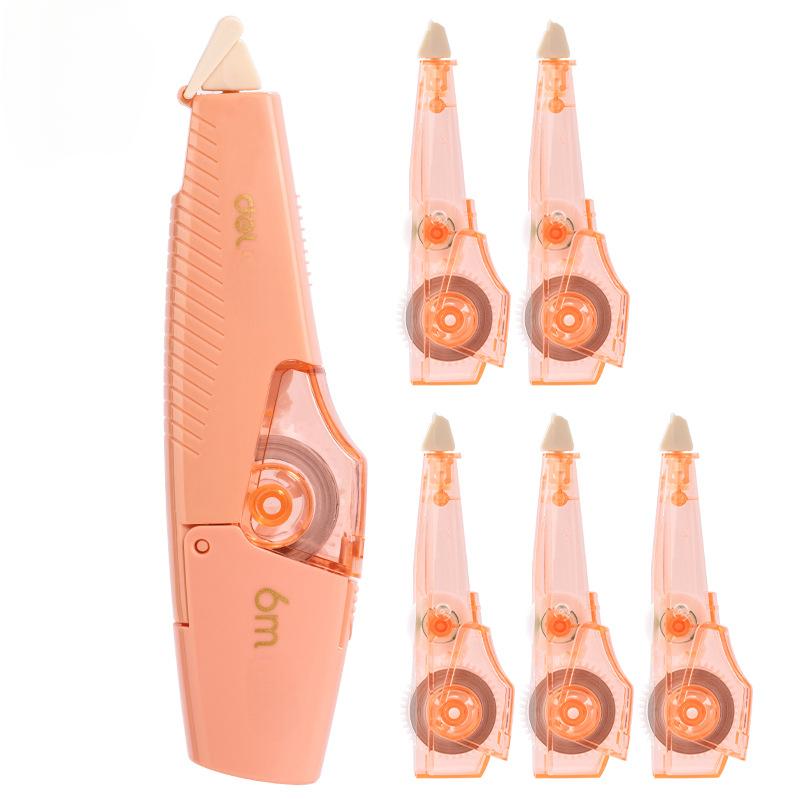 

Набор корректирующей ленты для ручки, новый сменный наконечник сердечника, защитная корректирующая лента для учеников 6 м со сменным сердечником красный