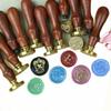 1Pcs Wooden Wax Sealing Stamp Handle Brass Head Retro Rosewood Handle Wax Seal Copper Head for Scrapbooking Envelope Seal Gifts