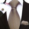 Cozy Up Three-piece Set Paisley Fashion Business Men's Tie Includes Tie Cufflinks Handkerchief