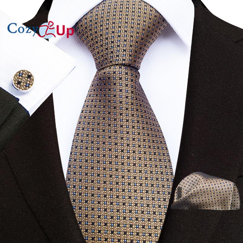 Cozy Up Three-piece Set Paisley Fashion Business Men's Tie Includes Tie Cufflinks Handkerchief