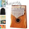 Ensemble Kalimba Portable Débutant, Piano à Doigts 17 Touches, Livre de Chansons Mbria et Marteau d'Accordage Inclus, Convient aux Adultes et aux Enfants