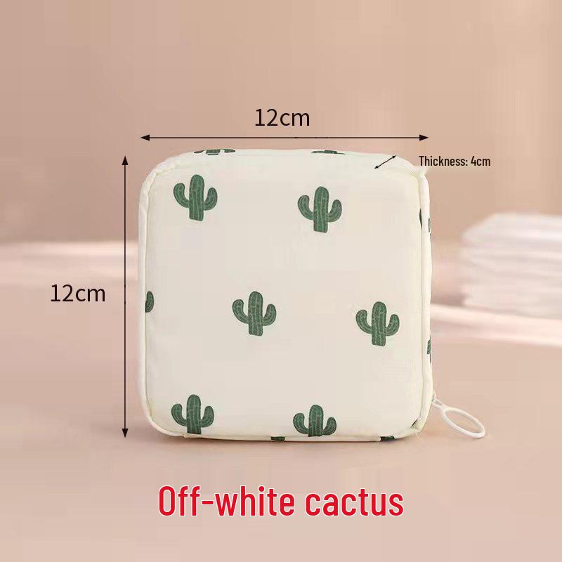 Portable Cartoon Sanitary Napkin and Makeup Storage Bag