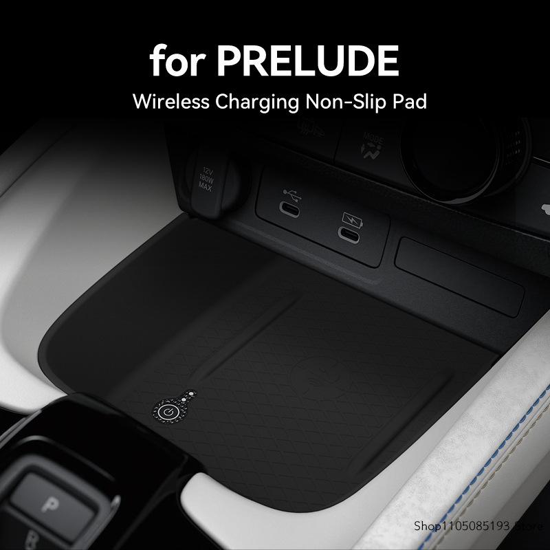 For the 2025 Road PRELUDE Center Console Wireless Charging Silicone Pad Car Dustproof Storage Mat Interior