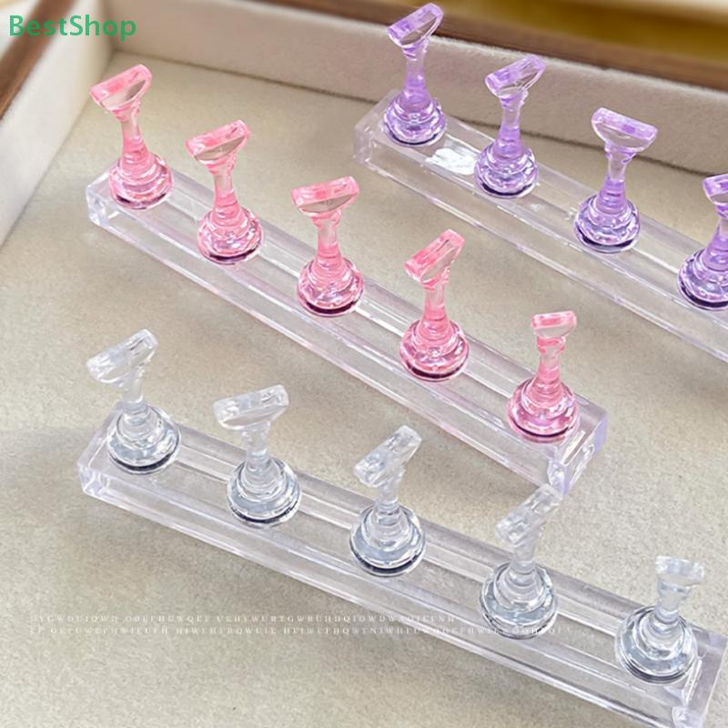 5Pcs Magnetic Acrylic Nail Practice Stand Tips Holders,Wearable Nail Display Standool