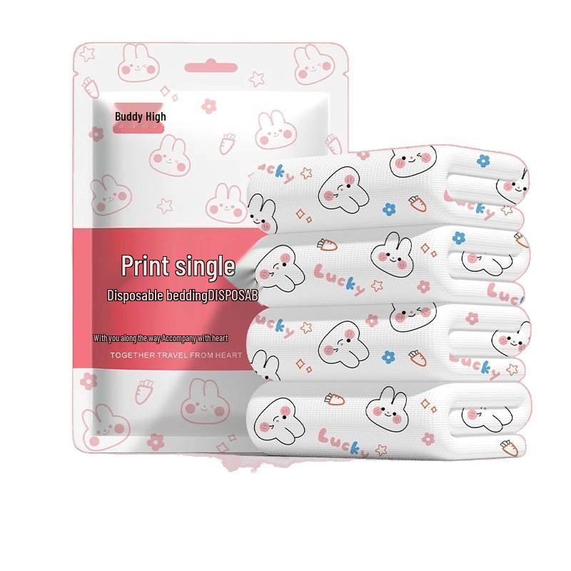 Disposable Hotel Bedding Set: Double Thick Anti-Dirty Sheets, Duvet & Pillow Covers, Quilt Cover - Four-Piece Travel Set