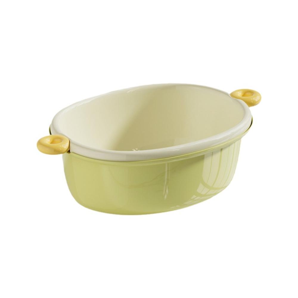 

Plastic Fruit Washing Basket Large Capacity Vegetable Rinsing Basket Fruit Plate Basin Kitchen зелёный