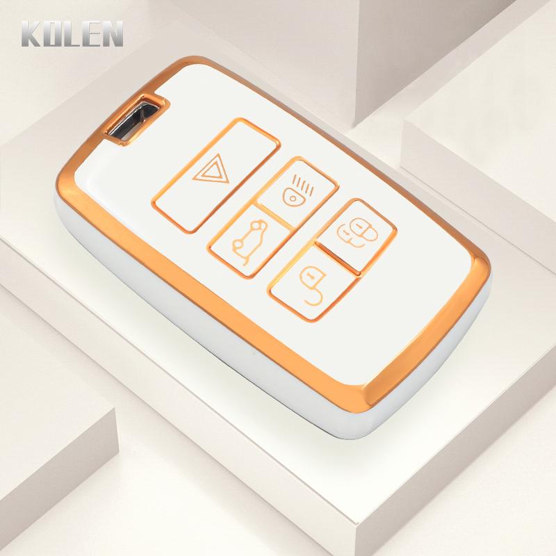 Moda TPU Araba Uzaktan Anahtar Kılıfı Kabuk Fob Land Rover Range Rover Evoque Discovery Spor Velar Jaguar XE E-PACE XF için