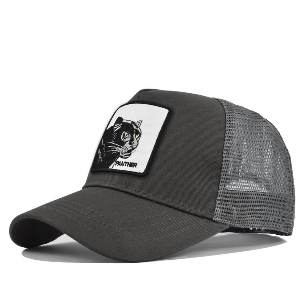 Cap Baseball Animal Leopard Embroidered Duck Tongue Cap Curved Brim Hat Net
