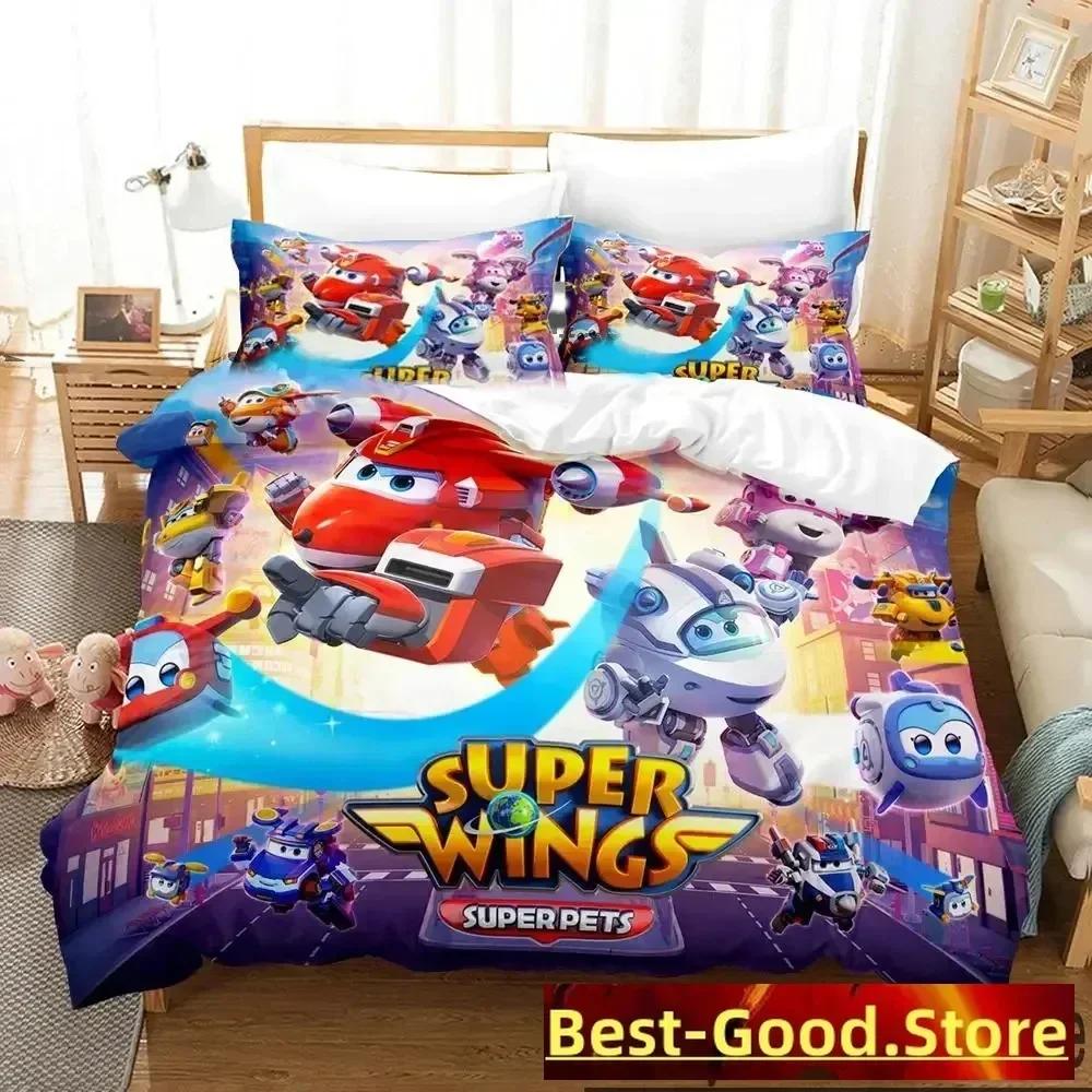 3D-Druck Super Cartoon Flügel Bettwäsche-Set Bettbezug Laken Bedrucktes Bett-Set Kissenbezug Bett Voll Queen King Size Bettdecke Schlafzimmer