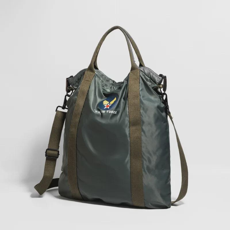 OKONKWO Retro-Umhängetasche für Pilotenhelme – vielseitige Hand-/Messengertasche für Motorräder.